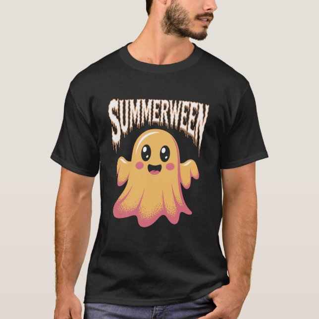 Summerween Strandande Spöke med Solglasögon och Sa T Shirt (Framsida)