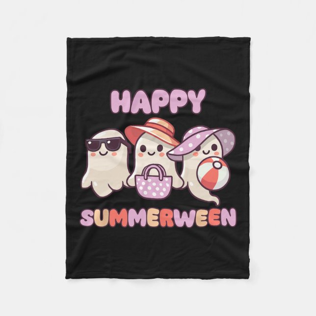 Summerween Summer Halloween Ghost Fleecefilt (Framsidan)