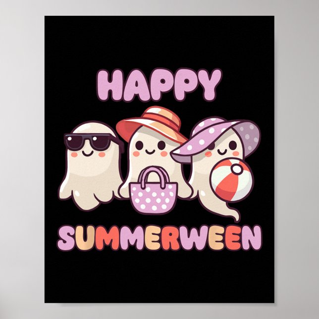 Summerween Summer Halloween Ghost Poster (Framsidan)