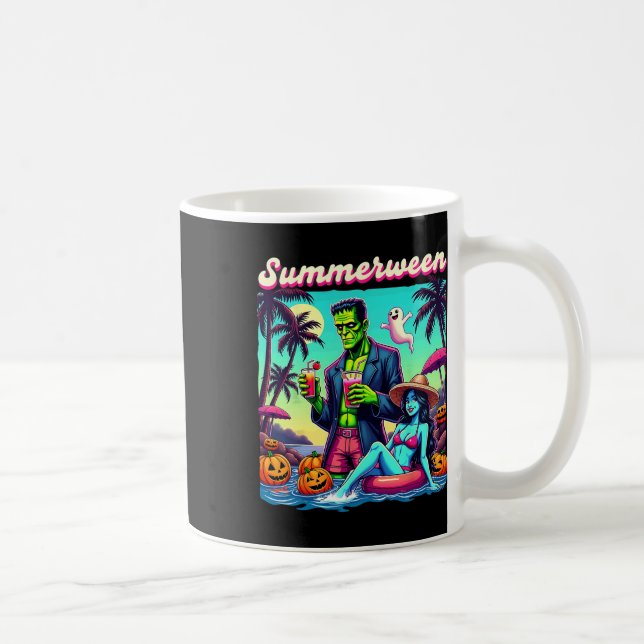 Summerween Summer Halloween Zombie Frankenstein Bo Kaffemugg (Höger)