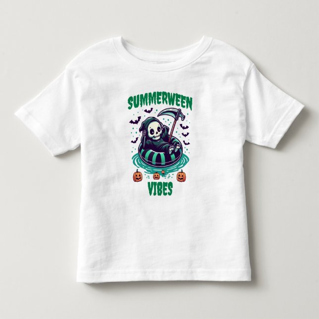 Summerween-vibbar – Reaper Avslappnad T Shirt (Framsida)