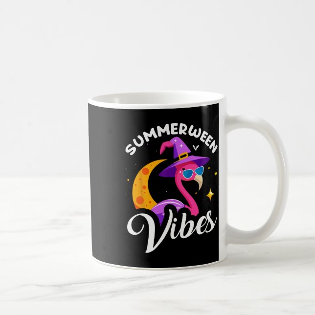 Summerween Vibes Flamingo Summer Halloween Vacatio Kaffemugg (Höger)