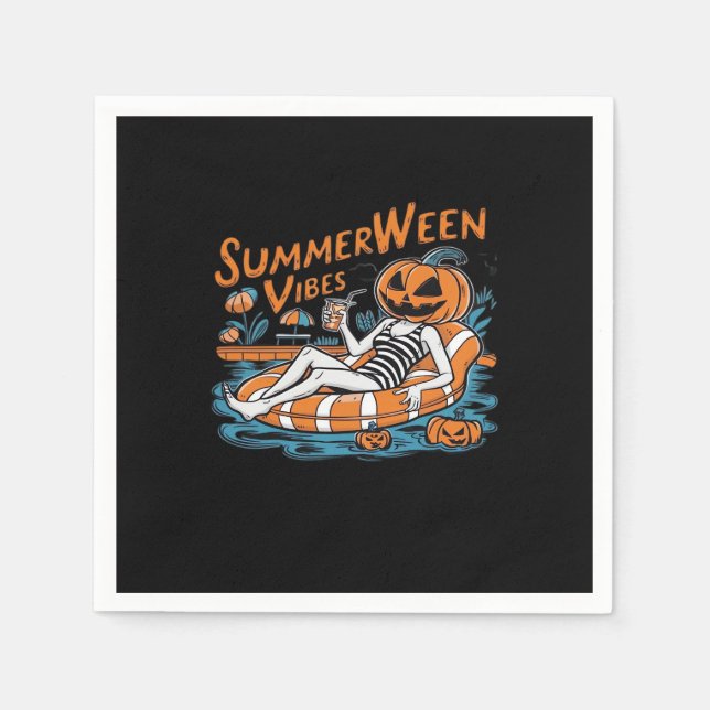 Summerween Vibes for Spooky Summer, Halloween Gift Pappersservett (Framsidan)