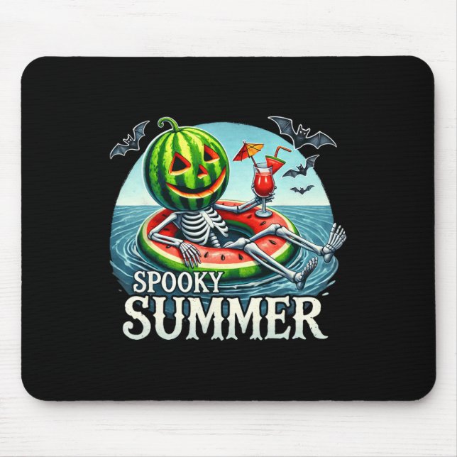 Summerween Vibes Funny Skeleton Halloween Beach Va Musmatta (Framsidan)