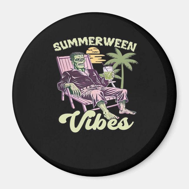 Summerween Vibes Halloween Classic Magnet (Framsidan)