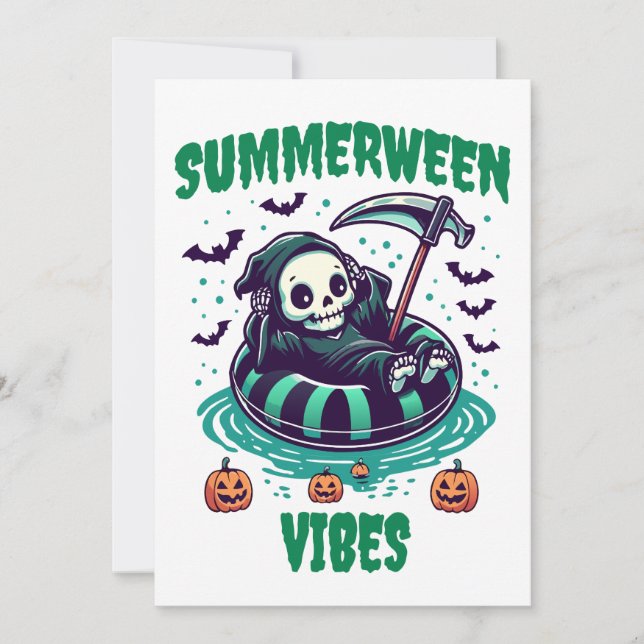 Summerween Vibes - Reaper Relaxed Inbjudningar (Framsida)