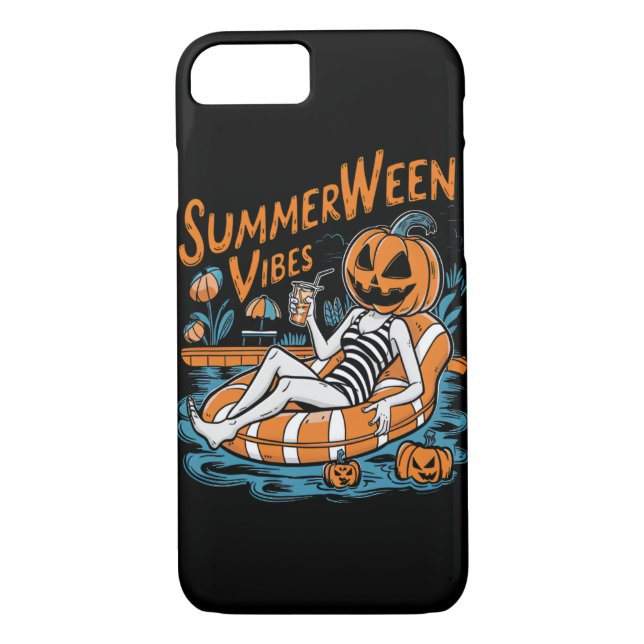Summerween Vibes Spooky Summer Pumpkin Cute Case-Mate iPhone Skal (Baksida)