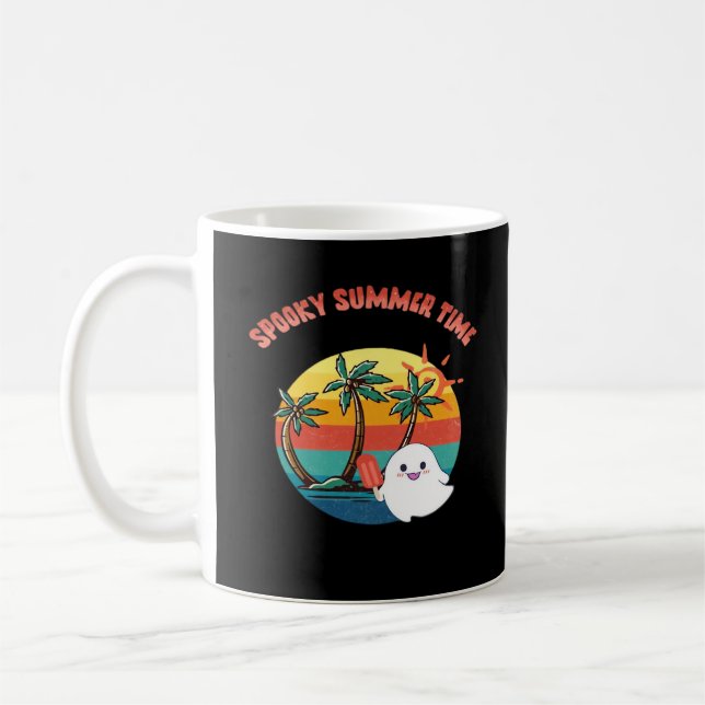 Summerween Vibes - Spooky Summer Time Classic Kaffemugg (Vänster)