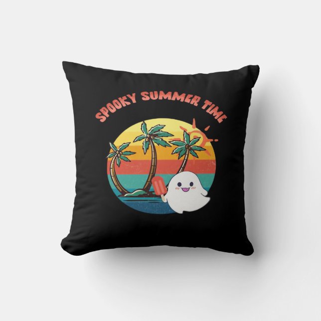 Summerween Vibes - Spooky Summer Time Classic Kudde (Framsida)