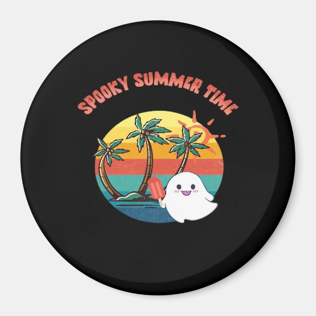 Summerween Vibes - Spooky Summer Time Classic Magnet (Framsidan)