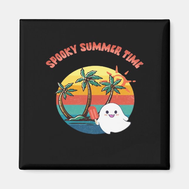 Summerween Vibes - Spooky Summer Time Classic Magnet (Framsidan)