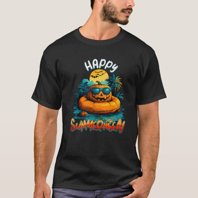 Summerween Vibes Sweet Ice Cream Pumpkin Summer Ha T Shirt (Framsida)