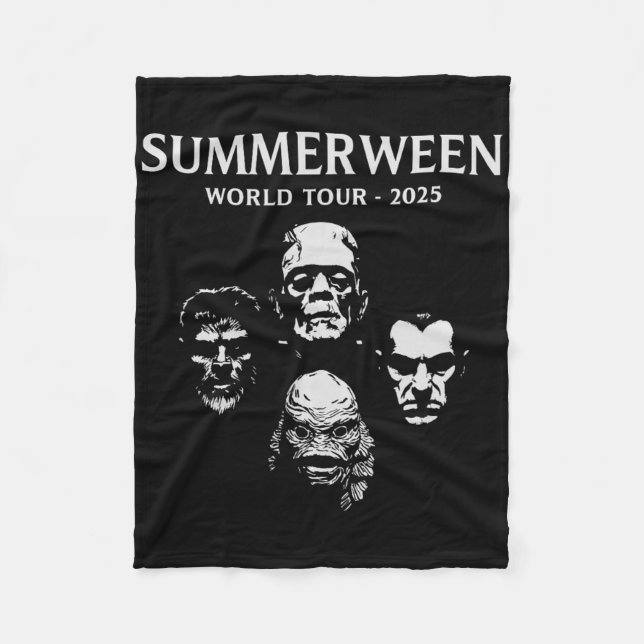 Summerween World Tour 2025 Monster Halloween Kul  Fleecefilt (Framsidan)