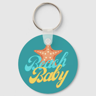 Summery Beach Baby Ord Art Nyckelring