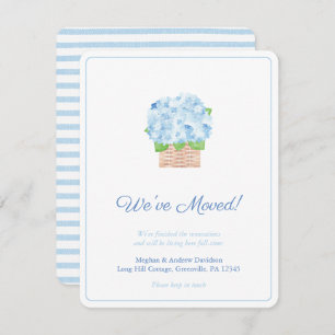 Summery Blue and White Hydrangea Byte av Adress Meddelande