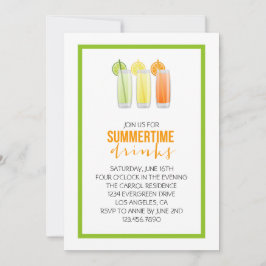 Summery Drinks Party-inbjudan Inbjudningar