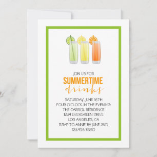 Summery Drinks Party-inbjudan Inbjudningar