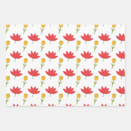 Summery floral wrapping paper