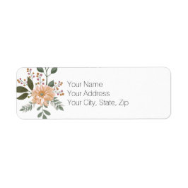 Summery Gult Blommigt Bouquet Returadress Returadress Etikett