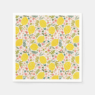Summery Rosa Lemonade Flower Pappersservett