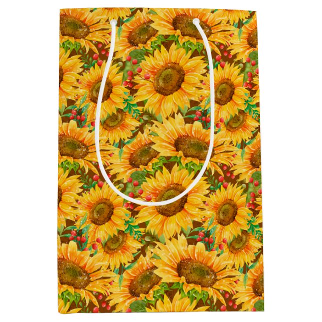 Summery Sunblommor Gift Bag (Framsidan)