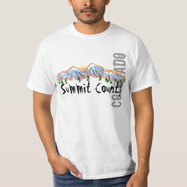 Summit County Colorado värderar utslagsplatsen T Shirt (Framsida)