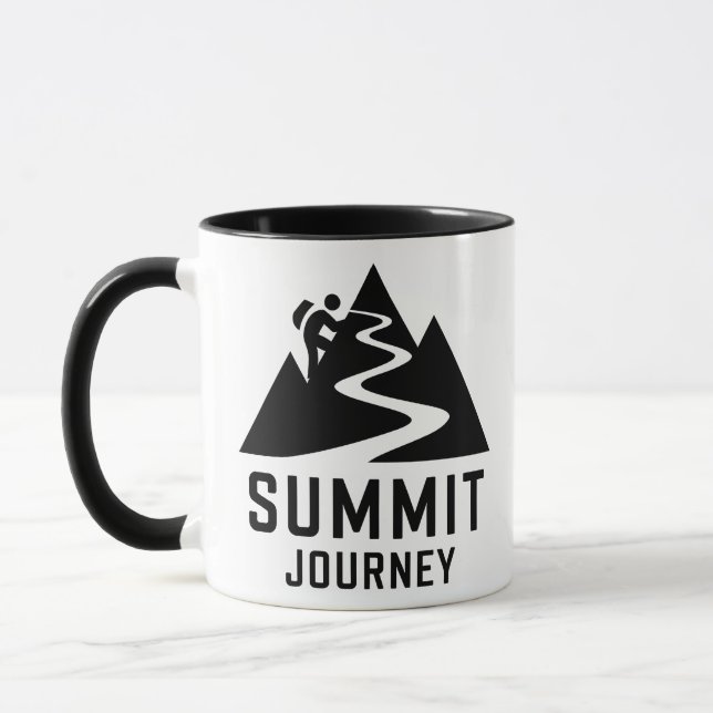 Summit Journey Mountain Climber Design Mugg (Vänster)