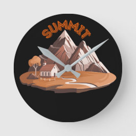 ​Summit Mountain Adventure Round Wall Clock Rund Klocka