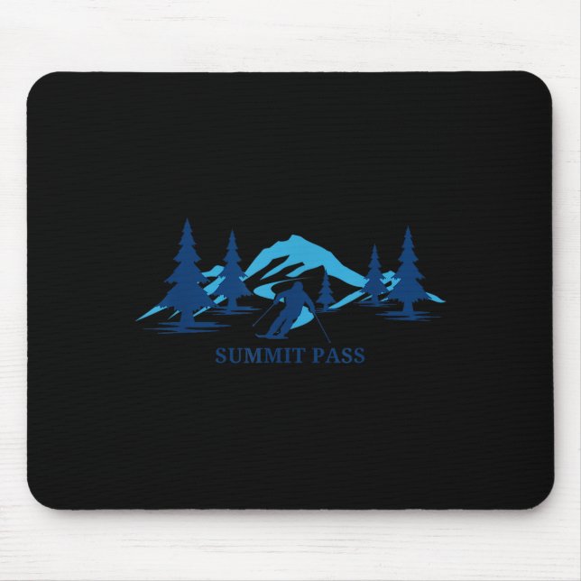 Summit pass oregon skidort skida skidåkare  musmatta (Framsidan)