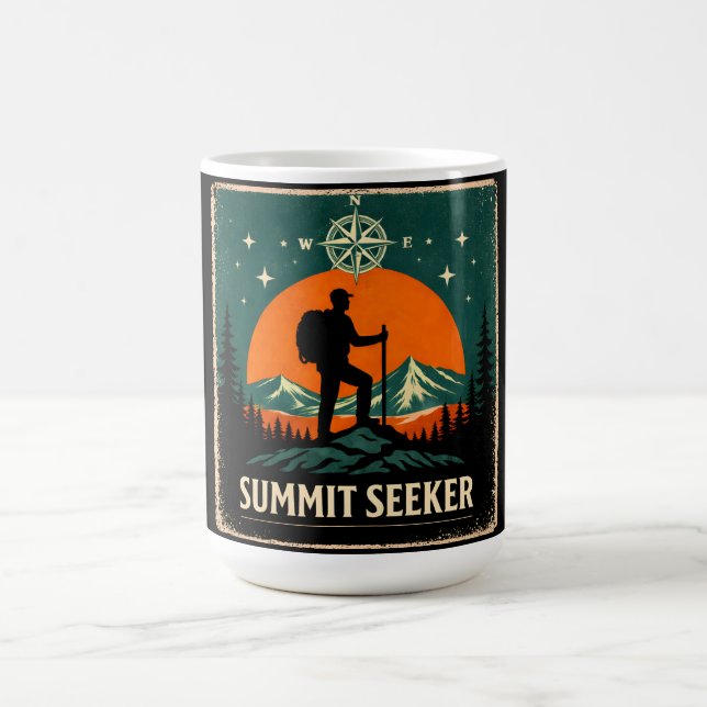 Summit Sökare – Bergstopp Vandrare Prestation Kaffemugg (Center)