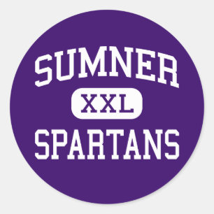 Sumner - Spartans - kick - Sumner Washington Runt Klistermärke