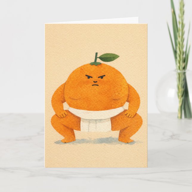 Sumo Apelsin Välkomstkort Kort (Framsida)