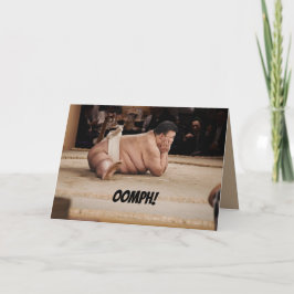 SUMO DEFEAT BELAGT BIRTHDAY-KORT TACK KORT