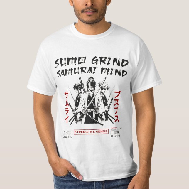 Sumo Grind Samurai Mind T Shirt (Framsida)