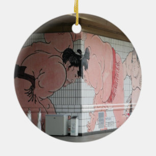 Sumo Mural Väggkonst Julgransprydnad Keramik