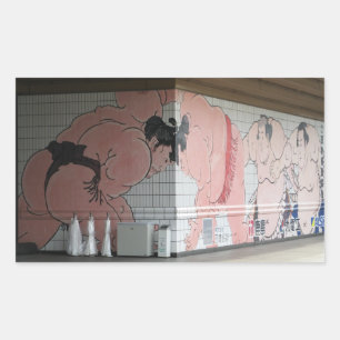 Sumo Mural Wall Art Rektangulärt Klistermärke