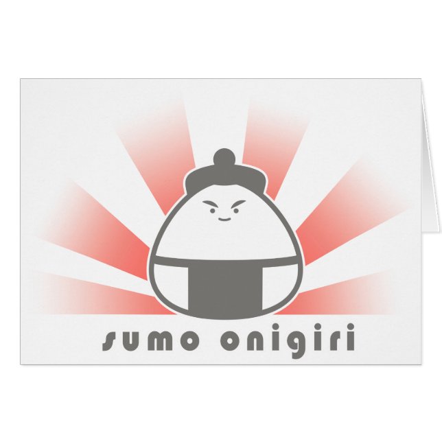 Sumo Onigiri Hälsningskort (Framsidan Horizontal)
