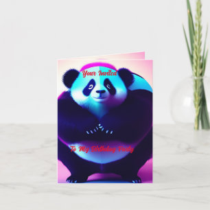 Sumo Panda The Bamboo Gnasher, inbjudan på födelse