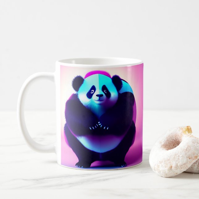 Sumo Panda The Bamboo Gnasher, kaffet Mugg (Med munk)