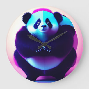 Sumo Panda The Bamboo Gnasher, Wall Clock Stor Klocka