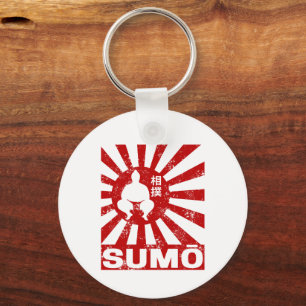 Sumo Retro Wrestler Japansk Vintage Design Nyckelring
