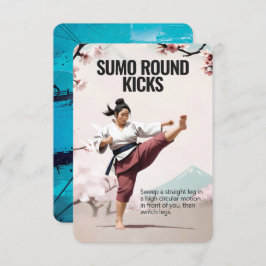 Sumo Round Kicks Fitness Card med blå backning Spara Datumet