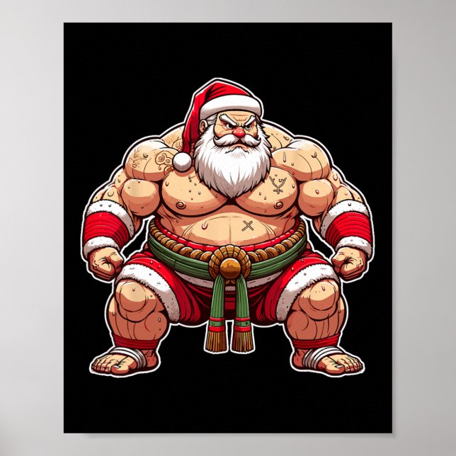 Sumo Santa Wrestler Japan Coola jul Poster (Framsidan)