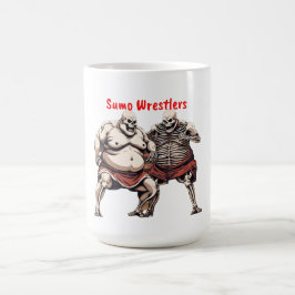 Sumo Skeleton Wrestlers in Action Kaffemugg