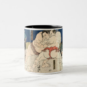 Sumo som brottas 1860 Två-Tonad mugg