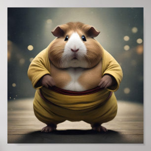 "Sumo Squeakdown: The Mighty Guinea Gris Wrestler" Poster