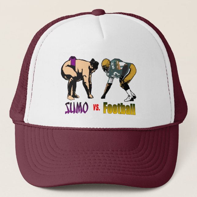 Sumo vs. Football Hat Truckerkeps (Framsida)