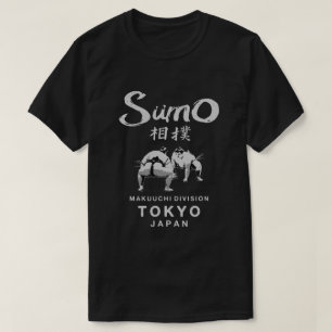 Sumo Wrestler Japanska Kanji Japan Wrestling T Shirt