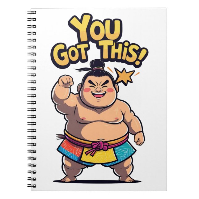 Sumo wrestler med motivet "Du Har this!" Anteckningsbok (Framsidan)