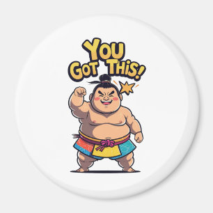 Sumo wrestler med motivet "Du Har this!" Magnet